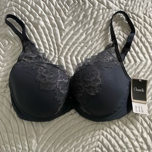 Chantelle 34DD blue/gray lace bra
